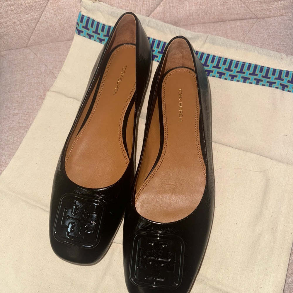 Tory Burch Georgia Ballet Wrinkle calf leather Size 7 - Picture 3 of 7